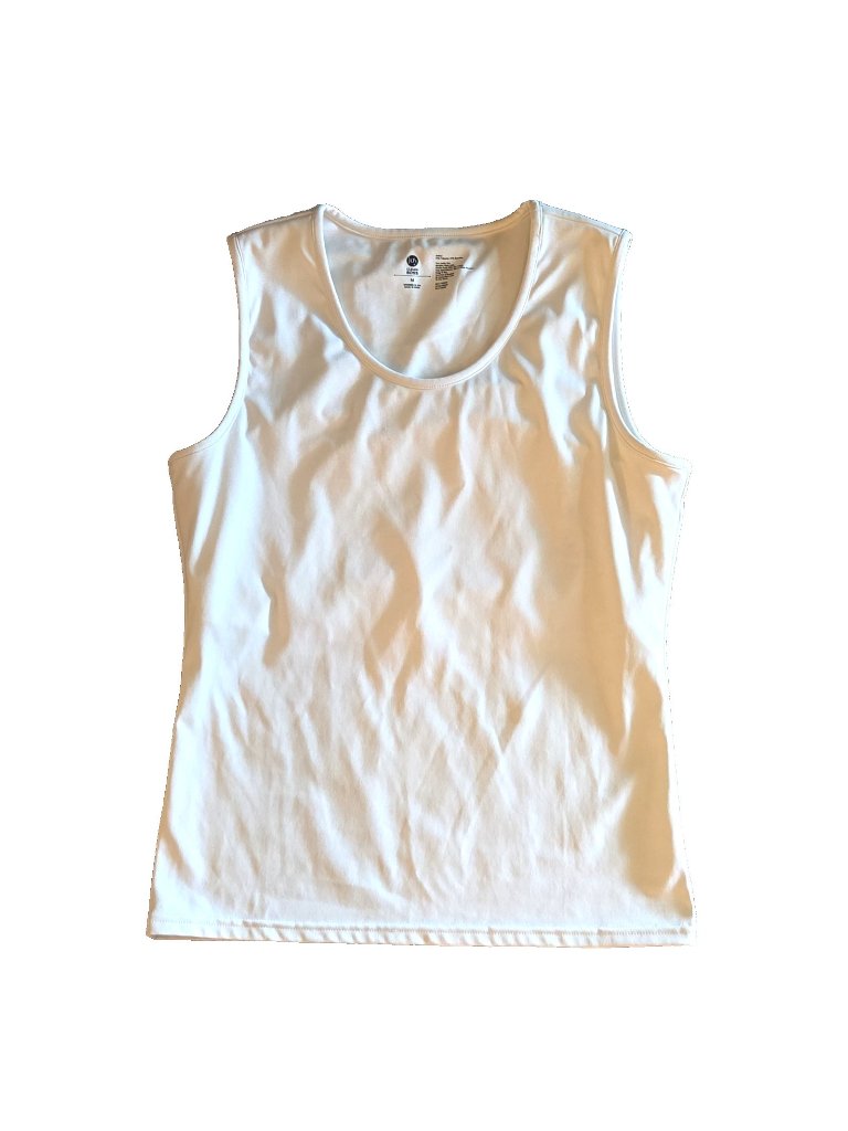Medium White Tank Top W/ Shelf Bra Joy Collection Clean & Cool Ultra Smooth